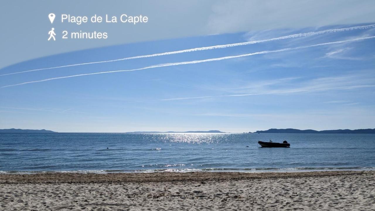 L'Instant Plage - Vue Mer - Bord De Plage - La Capte - Cote D'Azur 耶尔 外观 照片